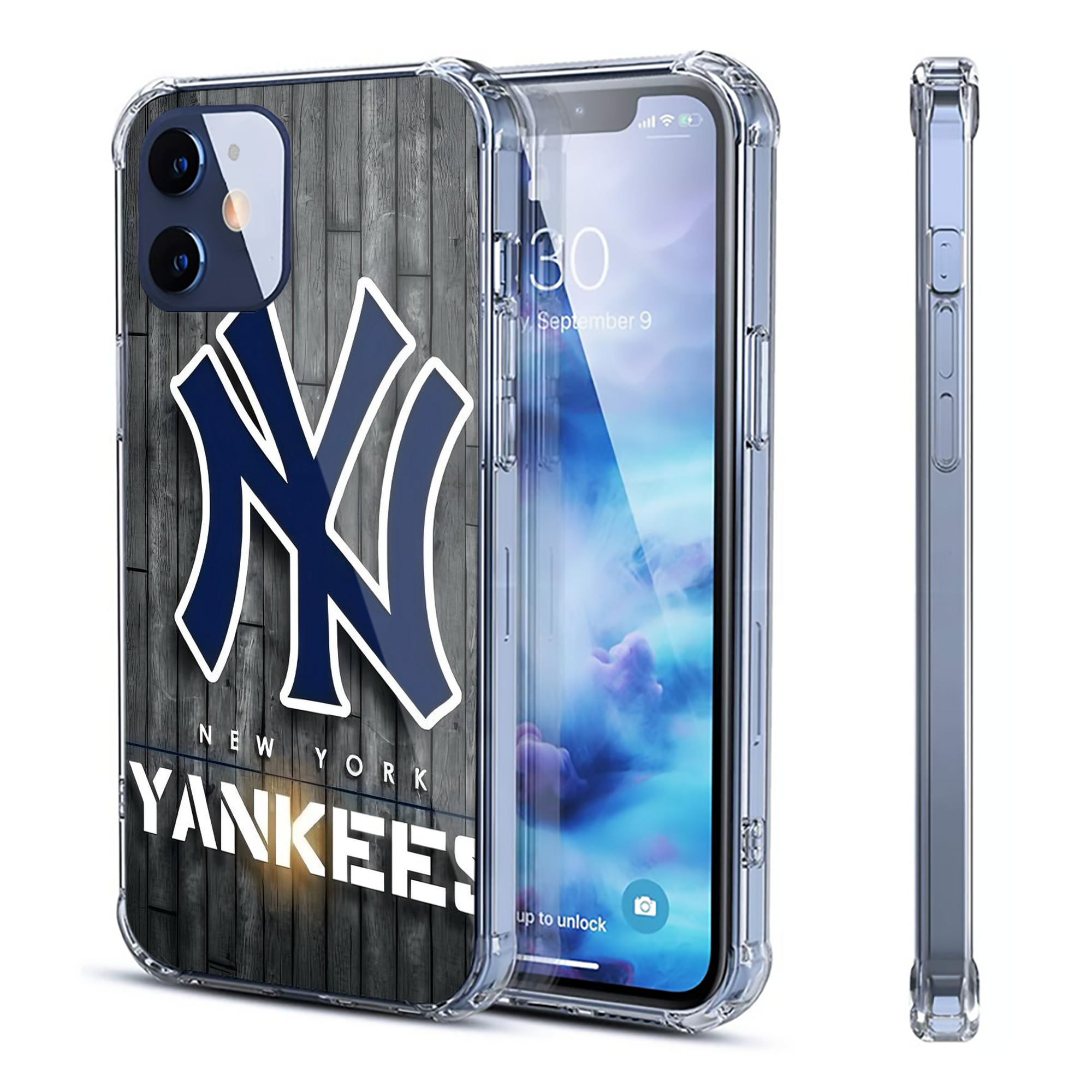 New York Yankees 127 Clear IPhone 12 Case – Soft TPU With UV Print – Enhanced Drop Protection, Precise Fit, Anti-Fingerprint, Customizable Design, Scratch-Resistant, Yellow-Resistant